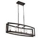 preview thumbnail 6 of 21, 5-Light Mid-Century Modern Industrial Linear Kitchen Island Pendant Vintage Rectangle Glass Chandelier