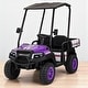 preview thumbnail 1 of 26, 24V Kids Electric Ride-On Track with Dual Seats, Remote Control, Bluetooth Audio, and 4-Wheel Suspension Purple