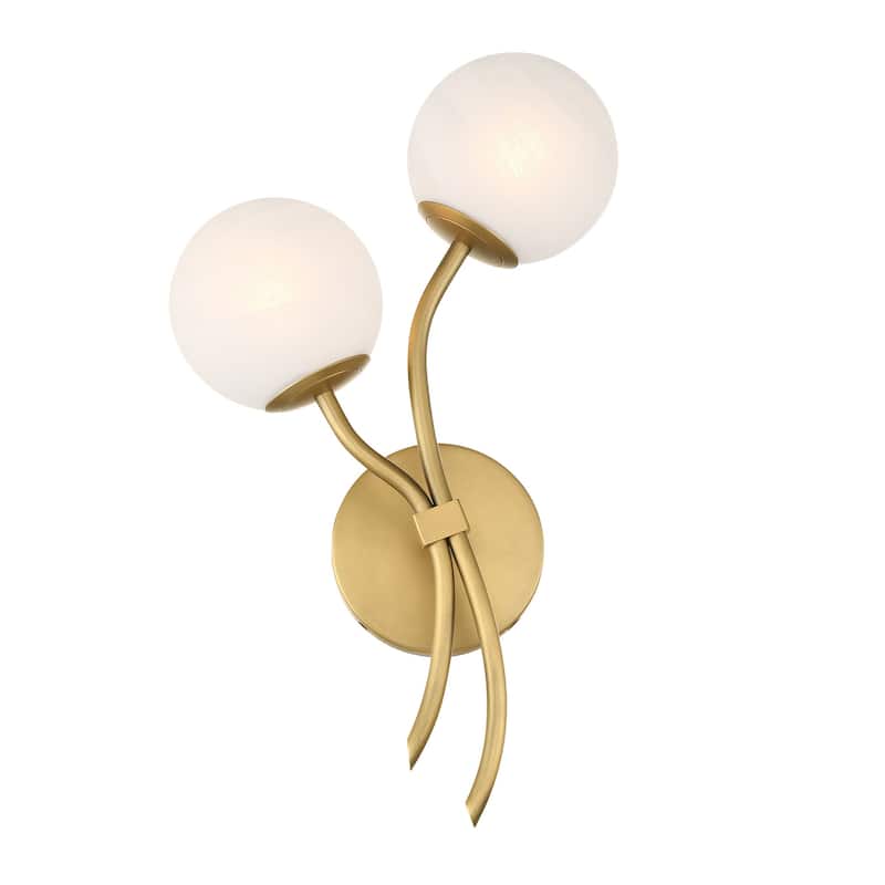Minka Lavery 3742 Curven 2 Light 18" Tall Wall Sconce with Etched