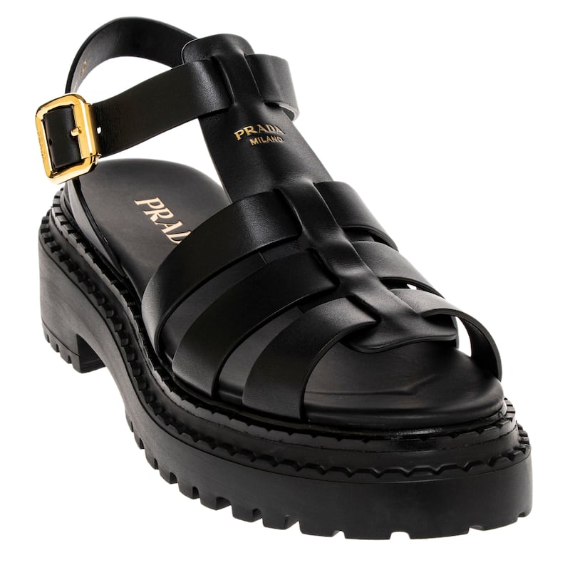Prada Leather Fisherman's Sandals - 40 EU