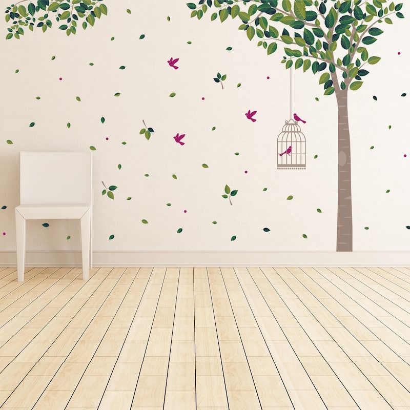 Walplus Huge Green Tree Peel and Stick Wall Sticker Wall Decal Home Decor