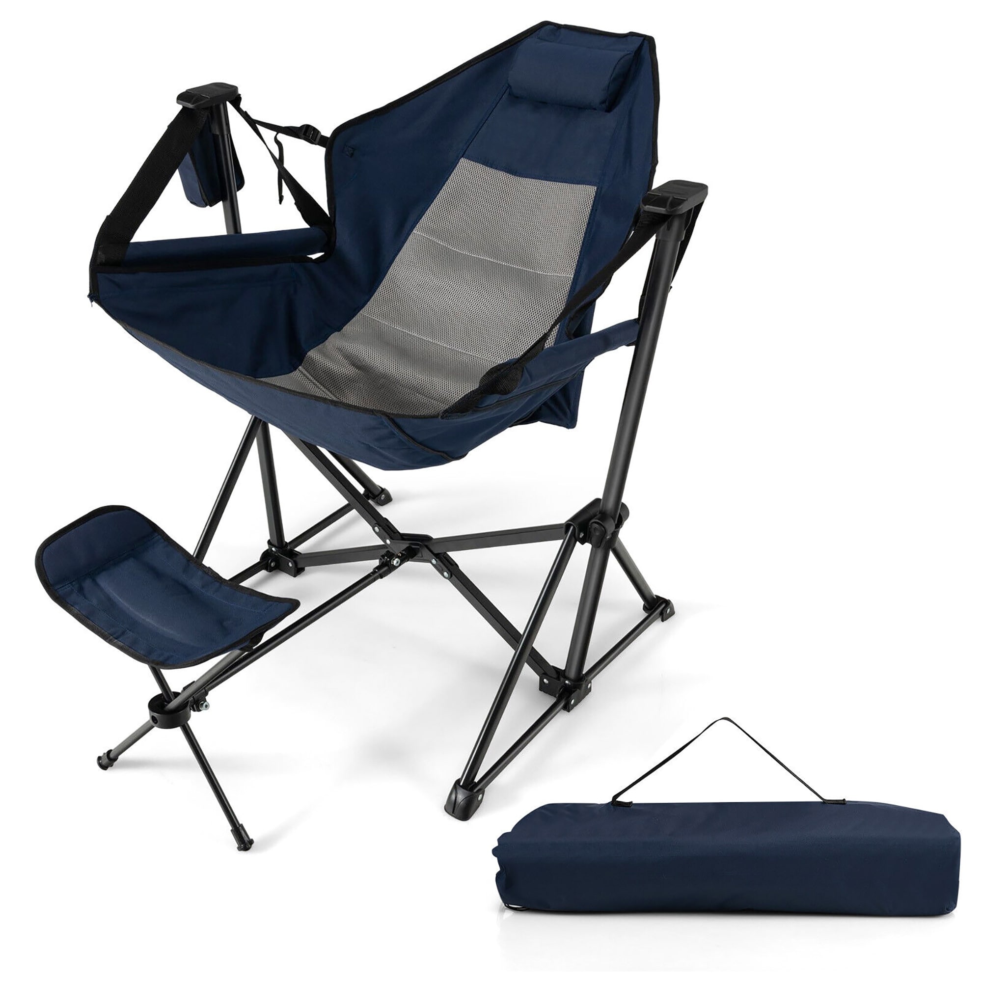 Gymax Hammock Camping Chair w/ Retractable Footrest & Carrying Bag for - On  Sale - Bed Bath & Beyond - 37014068