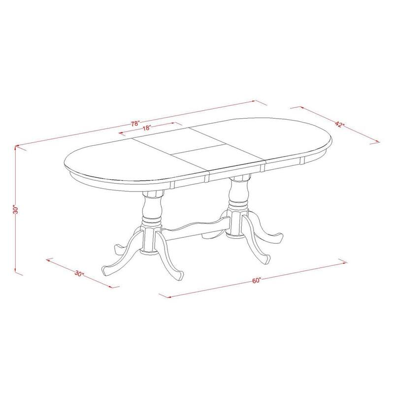 East West Furniture Dining Set Includes an Oval Dining Table with Butterfly Leaf and Kitchen Chairs (Chair Seat Type Options)