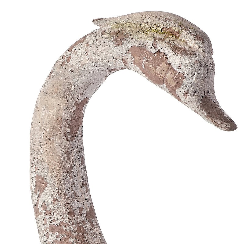 13" Resin Mossed Swan
