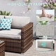 preview thumbnail 10 of 18, COSIEST Outdoor Patio Brown Wicker Sectional Sofa Set
