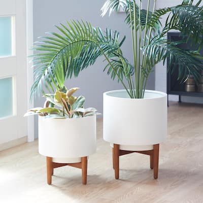 Iron Contemporary Planter (Set of 2)