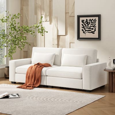 Montague Cozy Duo Upholstered 3-Seat Loveseat Sofa  by Christopher Knight Home