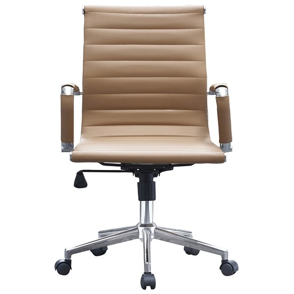 mid century office chair leather