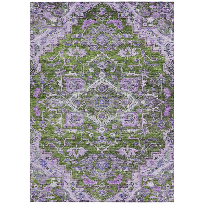 HomeRoots Oriental Traditional Rectangle Outdoor Rug