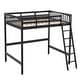 preview thumbnail 8 of 14, Solid Wood Loft Bed with USB Charging Station/LED with Flat Rungs,No Box Spring Needed