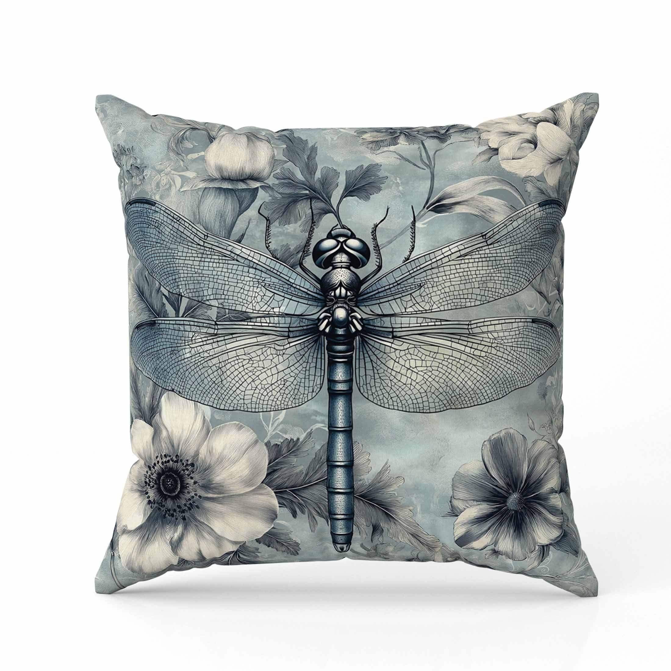 Celeste Dragonfly Field Indoor/Outdoor Pillow 16x16