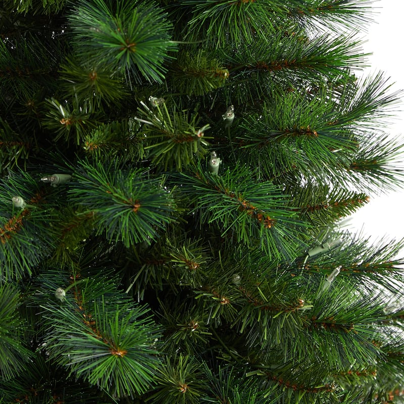 5Ft Slim Artificial Christmas Tree with Lights - Pre-Lit Holiday Decor, Realistic Pine Tree, Indoor Xmas Tree - Green - 60