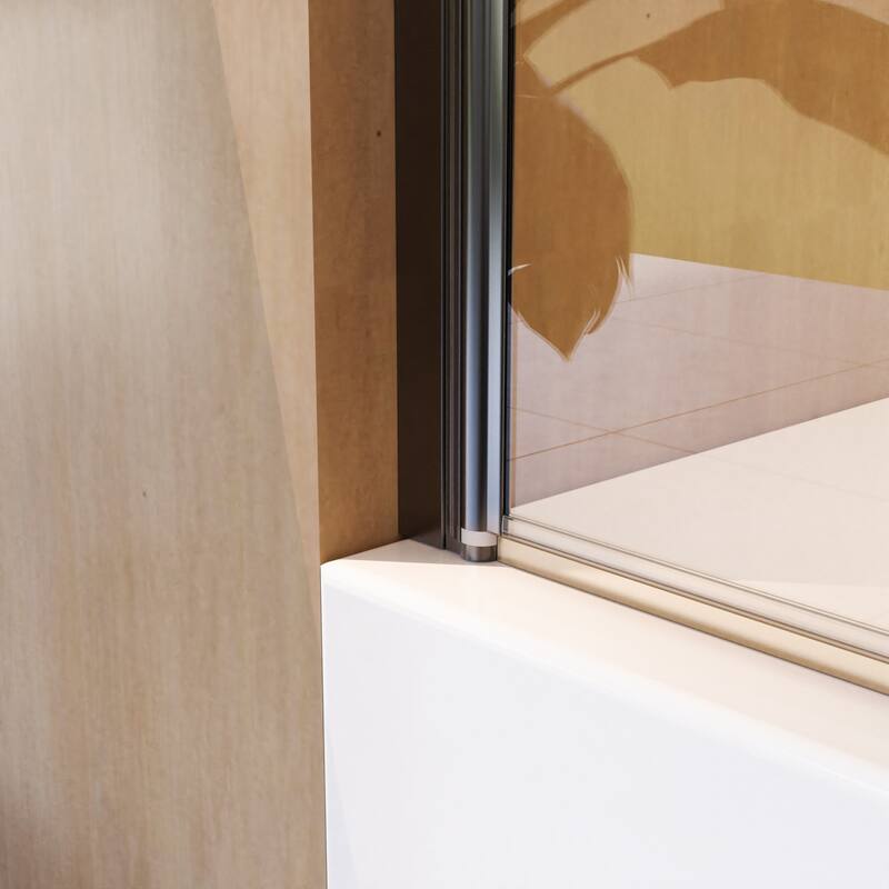 31"W x 55"H Frameless Folding Pivot Tub Door