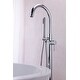 preview thumbnail 4 of 10, ANZZI Coral 2-Handle Freestanding Claw Foot Tub Faucet with Hand Shower in Matte Black