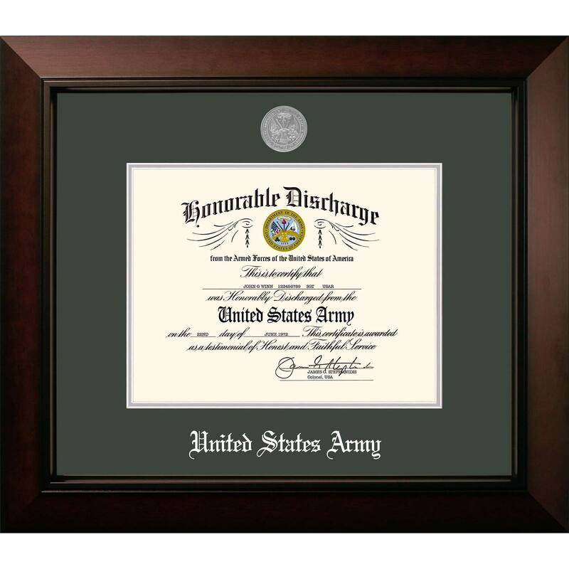 Patriot Frames Army 8.5x11 Discharge Legacy Frame with Silver Medallion