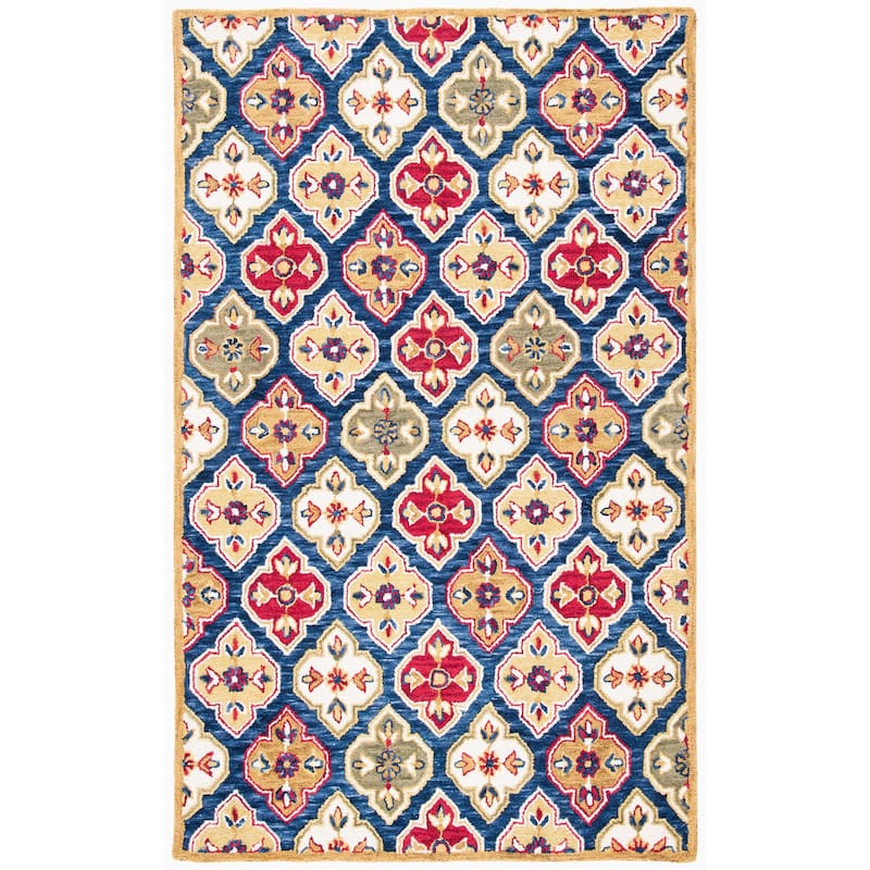 SAFAVIEH Handmade Suzani Shireen Bohemian & Eclectic Wool Rug