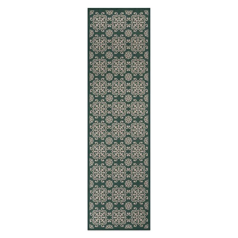 World Rug Gallery Transitional Geometric Textured Flat Weave Indoor/Outdoor Area Rug