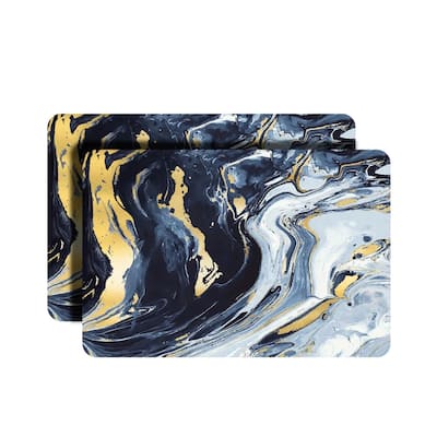 Dainty Home Marble Thick Cork Printed Rectangular Placemat Set