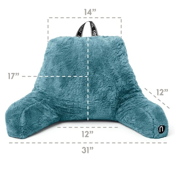 dimension image slide 7 of 25, Empyrean Furs Reading Pillows for Sitting in Bed Adult & Kids, Sit Up Back Support Pillow for Bed Rest