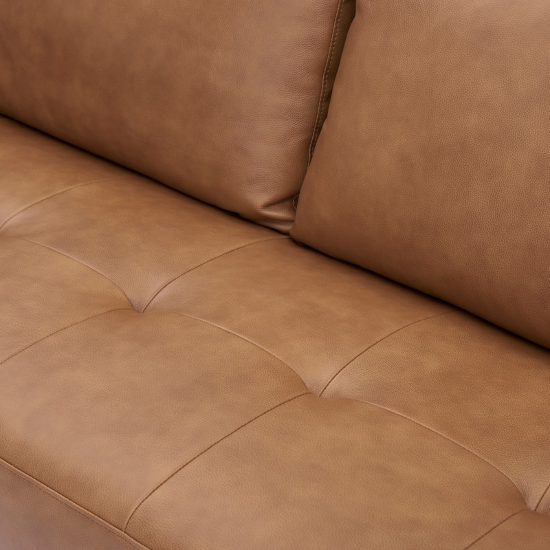 Premium Cowhide Leather Chair With High Density Cushions and Large Seating Space
