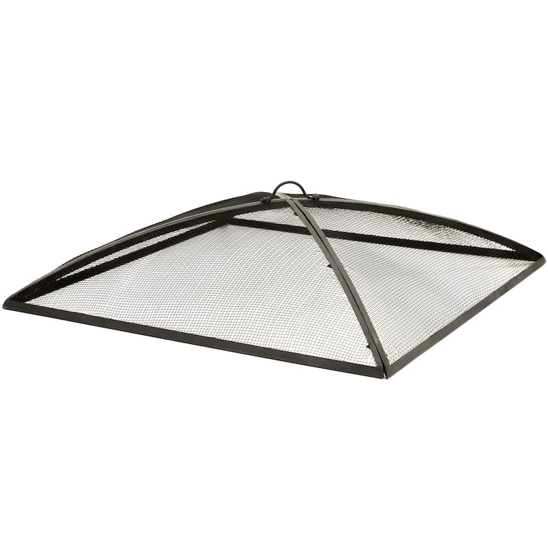 Sunnydaze Square Outdoor Fire Pit Spark Screen - 30" Square