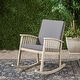 preview thumbnail 3 of 8, Acacia Rocking Chair Outdoor Use, Durable Acacia Wood, Water-Resistant Cushions, for Garden, Lawn, Backyard, Pool