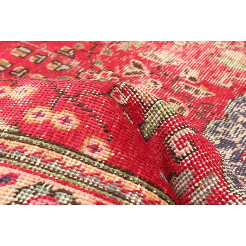 ECARPETGALLERY Hand-knotted Antalya Vintage Red Wool Rug - 3'0 x 5'2