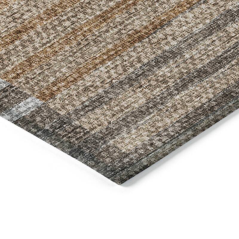 HomeRoots Striped Transitional Rectangle Outdoor Rug