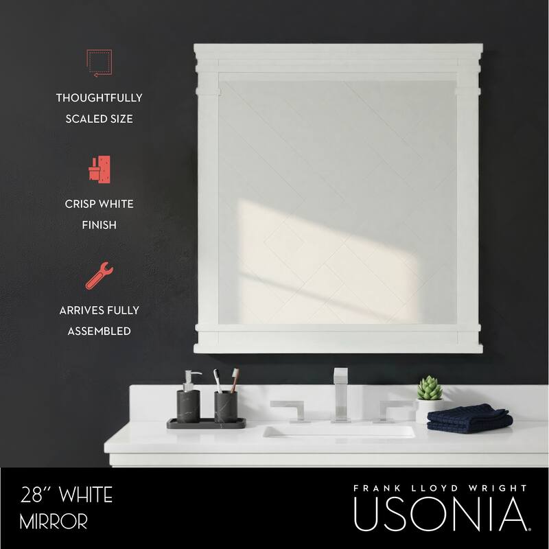 Frank Lloyd Wright USONIA® Harmony 28-inch Wood Mirror
