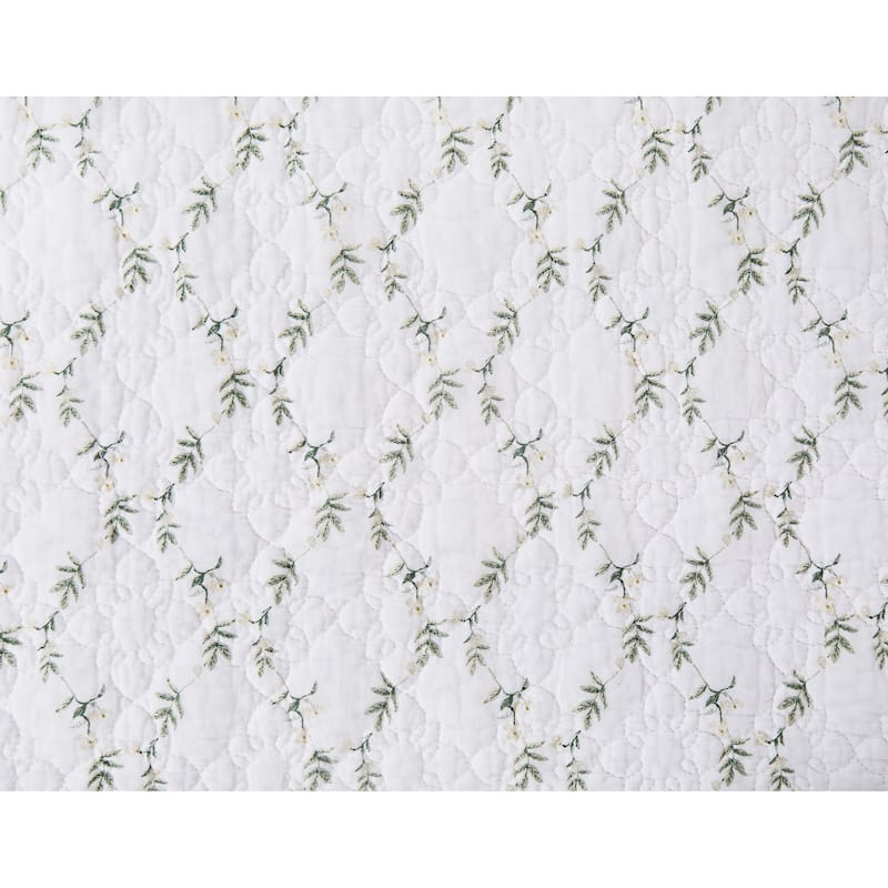 Dogwood Meadows Quilt Set All Seasons Bedroom Bedding Machine Washable Reversible Coverlet Décor Decoration