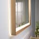 Wall Mounted Back Light Bathroom Framed LED Mirror Anti- Fog With Dimmable Light Touch Sensor And Memory Function