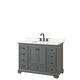 Option Dark Gray, Black Trim, White Quartz Top