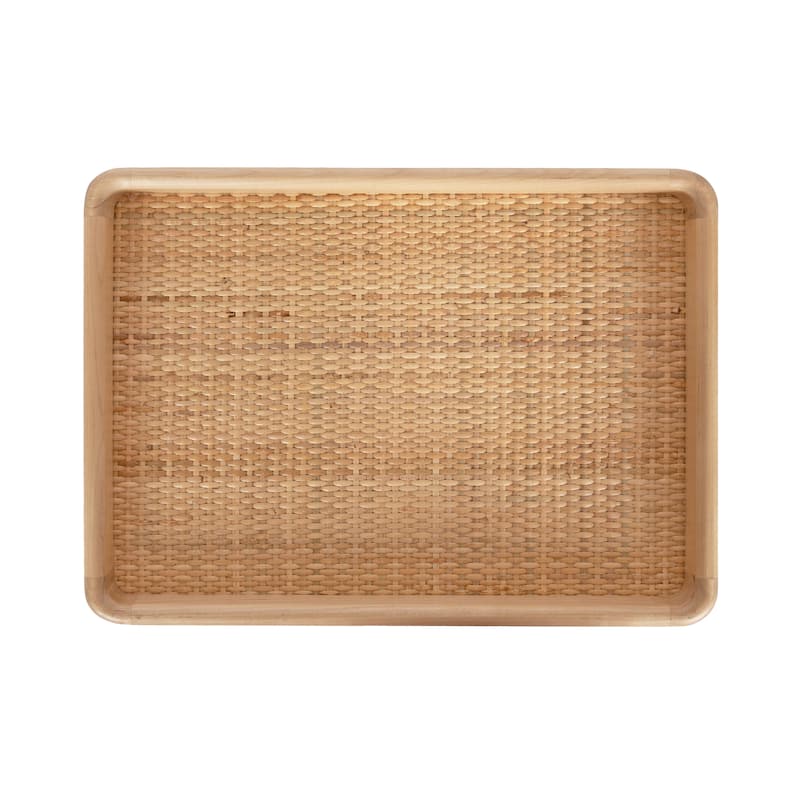 Kate and Laurel Planche Rectangle Woven Tray