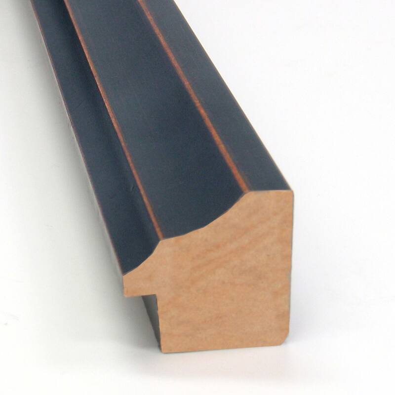 Gentle Blooms on Dark Canvas No. 1 by Alex Black Wood Framed Wall Art Print