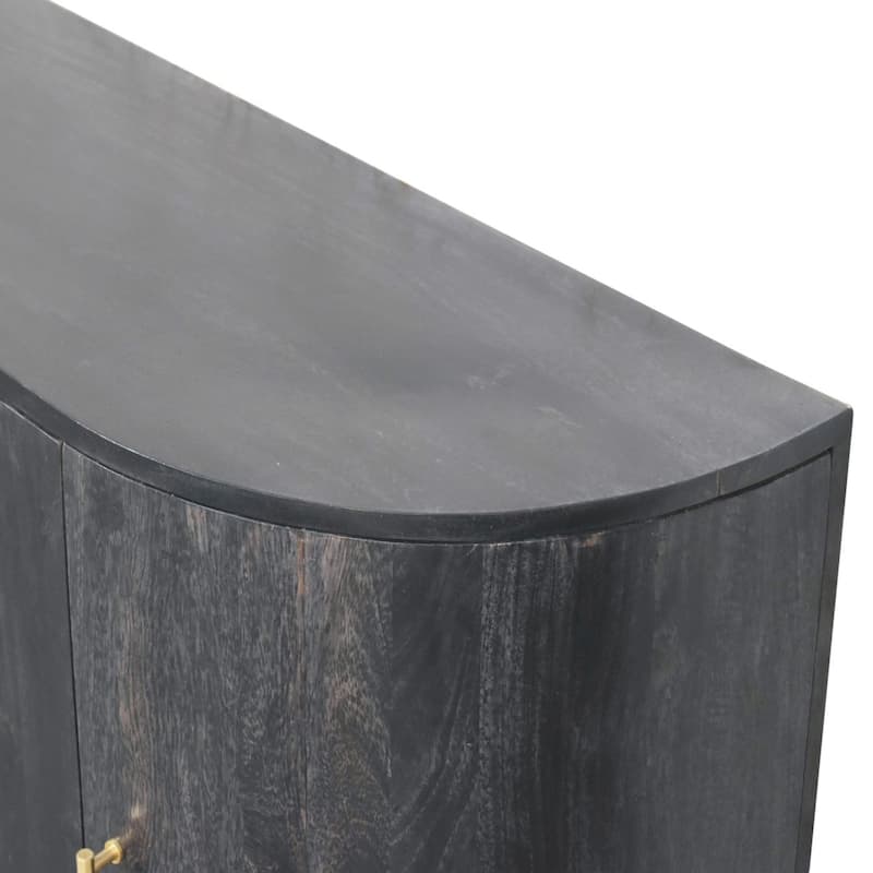 Artisan Furniture Solid Wood Ash Black T-Bar Quad Cabinet