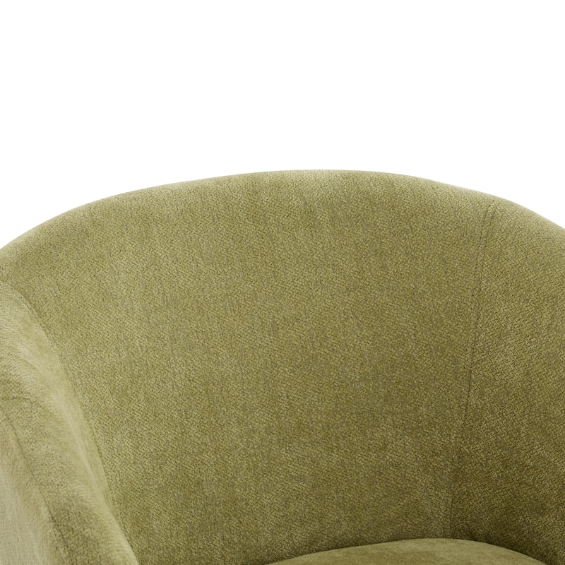 Polyester Mid-Century Accent Chair with Round Back, Wooden Legs and 300lb Weight Capacity