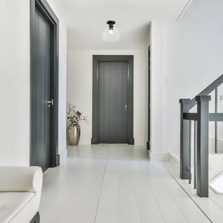 Indigo 10 in. 1-Light Matte Black Modern Semi Flush Mount with Clear Glass Shade for Bedrooms