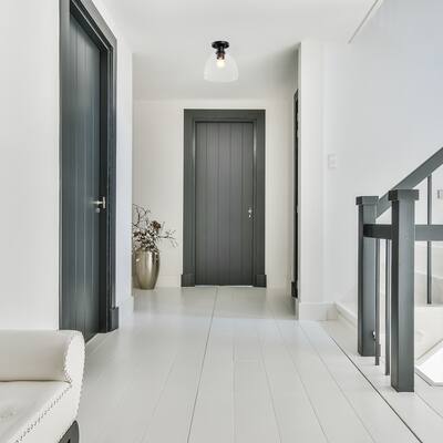 Indigo 10 in. 1-Light Matte Black Modern Semi Flush Mount with Clear Glass Shade for Bedrooms