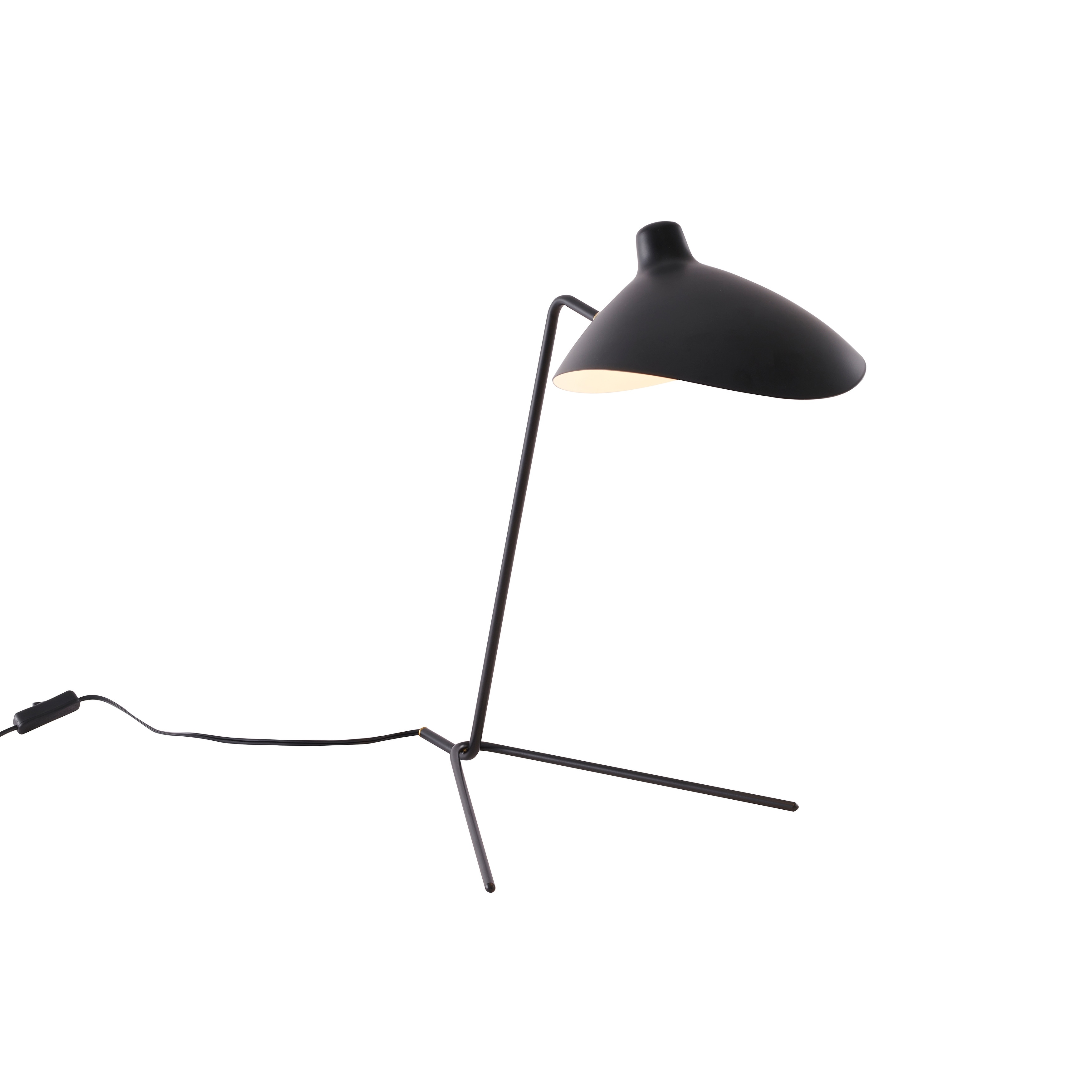 Industrial 1 Light Black Steel Tripod Table Lamp