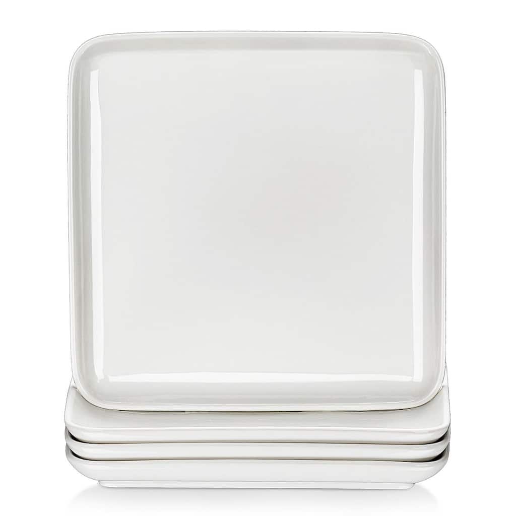 MALACASA Ivy Series Porcelain Square 4-Piece Plates