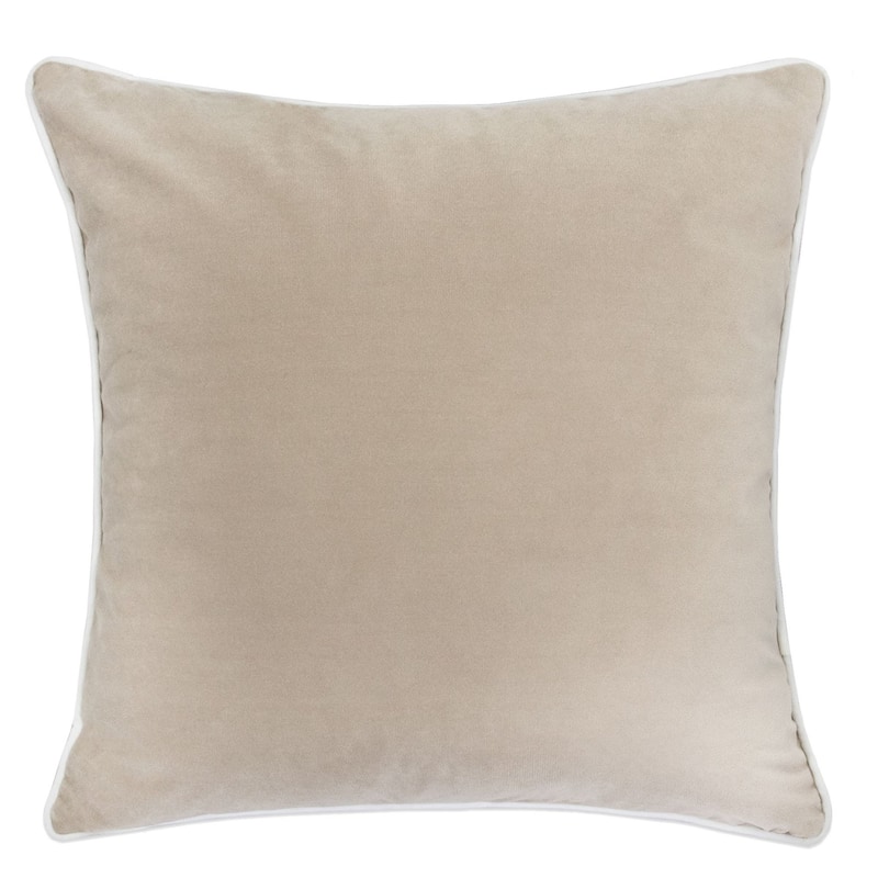 Homey Cozy Velvet Solid Throw Pillow Cover & Insert - Set of 2 - Taupe
