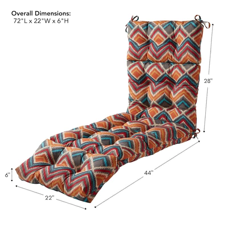 Greendale Home Fashions Global Outdoor Chaise Lounger Cushion