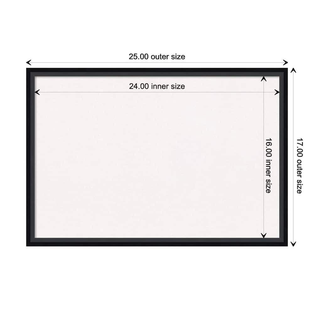 Lucie Wood Framed White Corkboard Bulletin Board