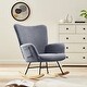 preview thumbnail 13 of 27, VECELO Rocking Chair Padded Seat with Pocket, Rocking Chair Nursery Rocker, Set of 1/2