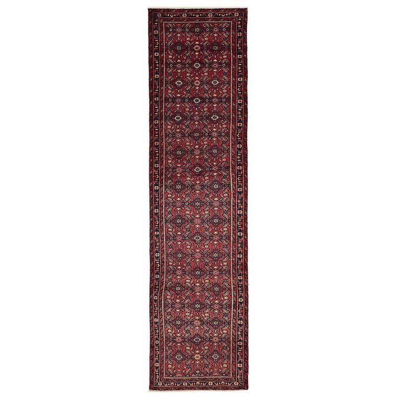 ECARPETGALLERY Hand-knotted Andelz Red Wool Rug - 3'2 x 13'0