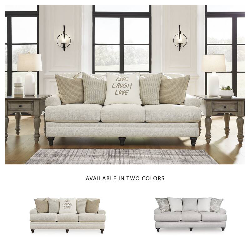 Signature Design by Ashley Valerani Brown/Beige Sofa - 89"W x 44"D x 40"H