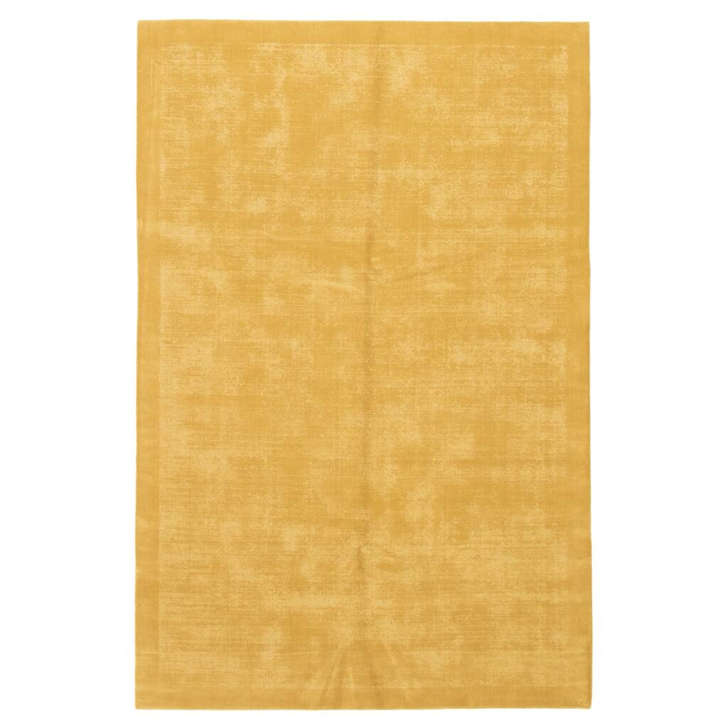 ECARPETGALLERY Hand Loomed Kashkuli Gabbeh Gold Wool Rug - 6'6 x 9'11