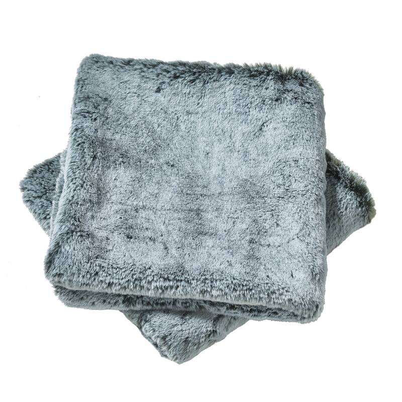 Serenta Heavy Fauxfur Pillow Shell 2 PC Set, NO INSERT