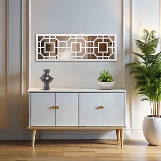 Allan Andrews Geometric Rectangular Framed Wall Mirror - 15.75"W x 46.5"H