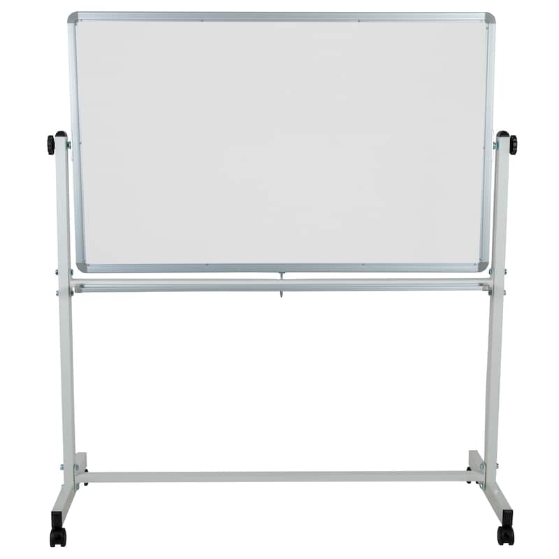 Reversible Mobile Cork Bulletin & White Board with Pen Tray
